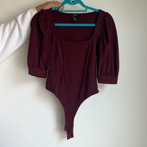 Burgundy Body Suit
